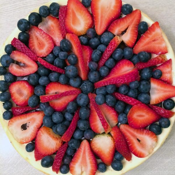 Strawberry and Blueberry Topped Cheesecake